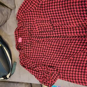 Betsey Johnson Torrid Houndstooth tunic top